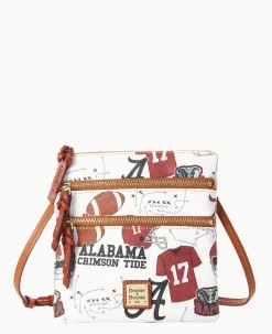 Dooney & Bourke Game Day Ready|Printed Fabric<Collegiate University of Alabama N S Triple Zip Crossbody U OF ALABAMA