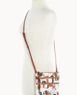 Dooney & Bourke Game Day Ready|Printed Fabric<Collegiate University of Miami N S Triple Zip Crossbody U OF MIAMI