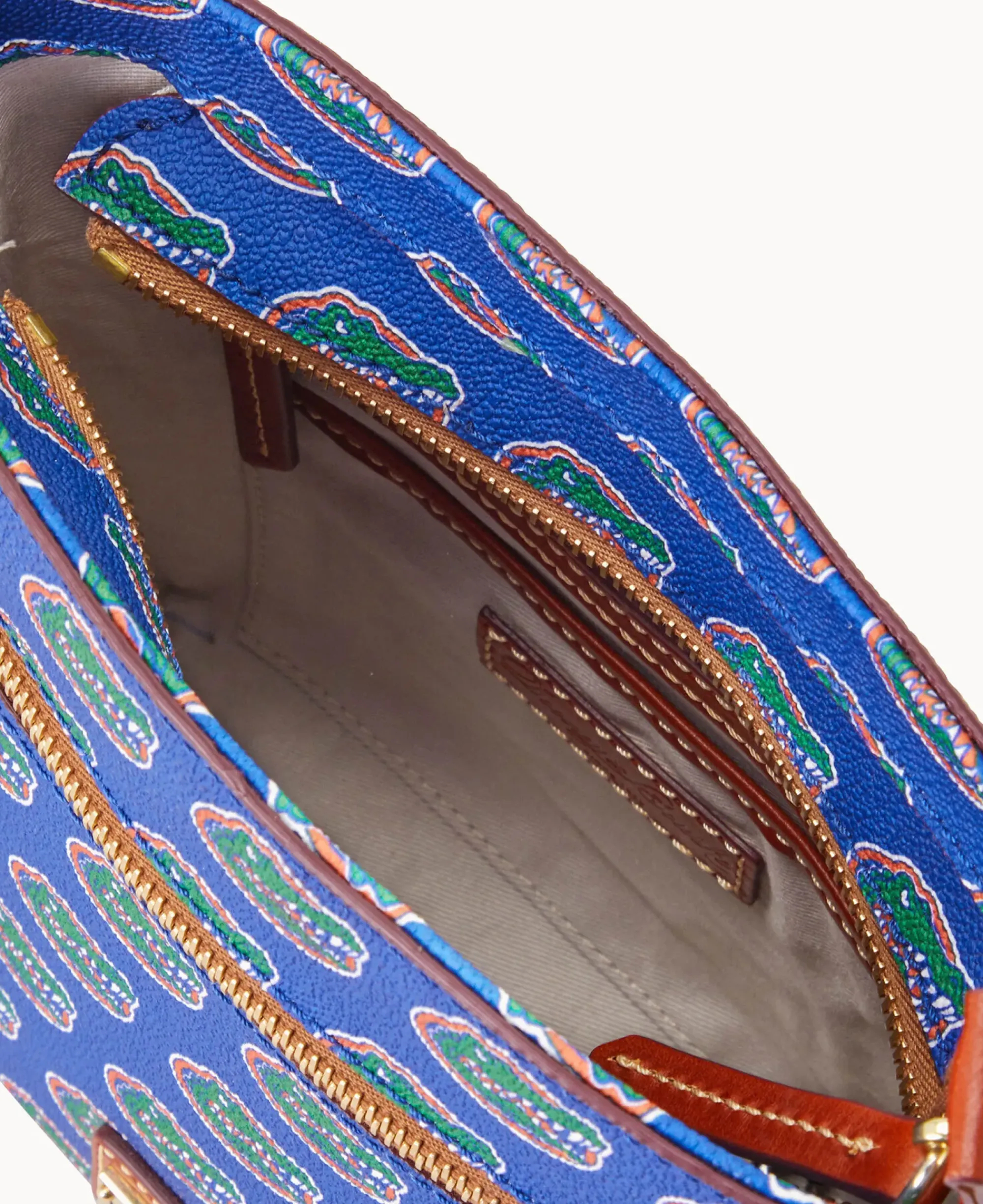 Dooney & Bourke Game Day Ready|Printed Fabric<Collegiate University of Florida Small Zip Crossbody U OF FLORIDA