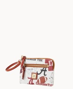 Dooney & Bourke Grab and Go|Wristlets<Collegiate University of Alabama Zip Around Wristlet White Multi