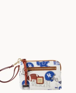 Dooney & Bourke Grab and Go|Wristlets<Collegiate University of Kentucky Zip Around Wristlet White Multi