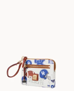 Dooney & Bourke Grab and Go|Wristlets<Collegiate University of Kentucky Zip Around Wristlet White Multi