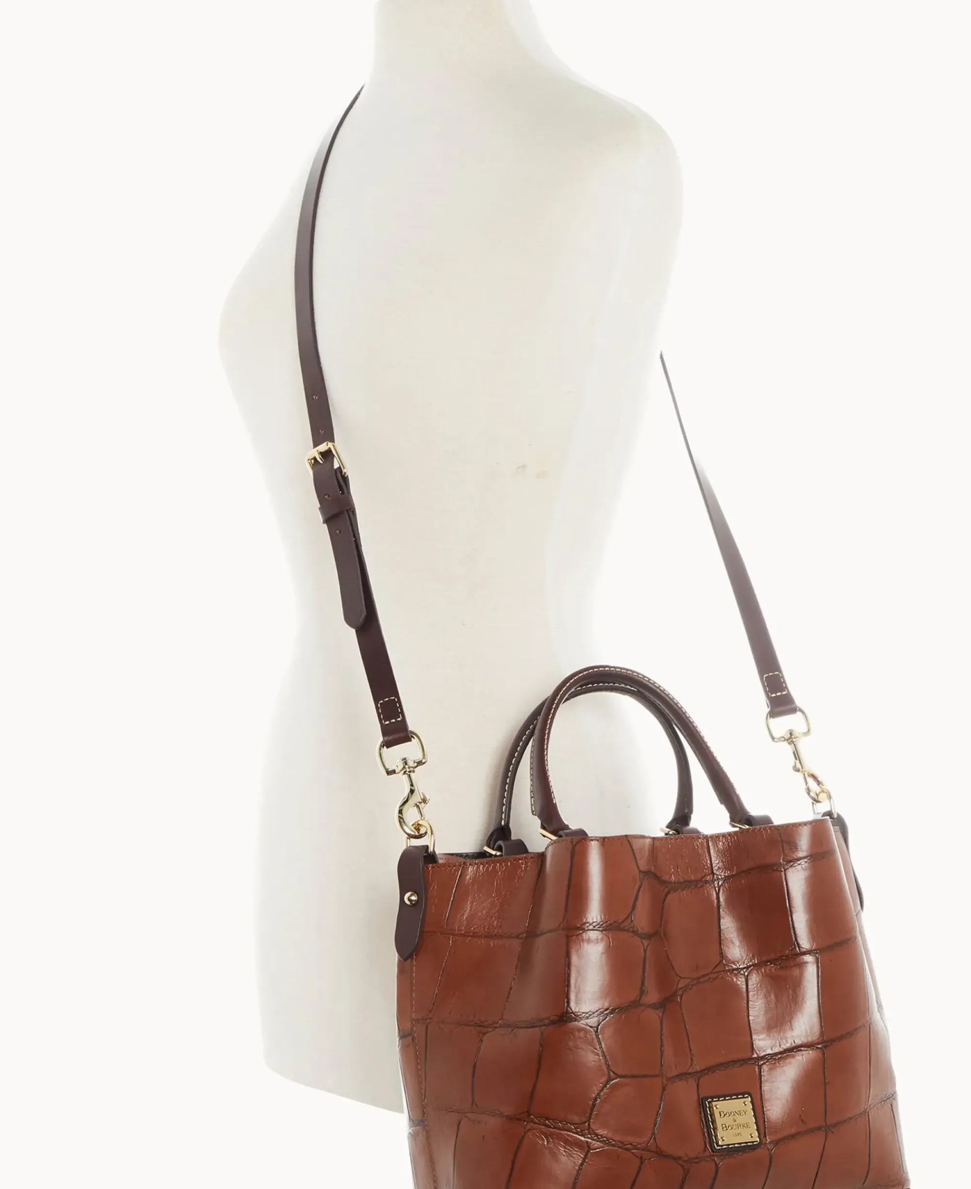 Dooney & Bourke Picnic in the Park|Exotic Leather<Denison Barlow Cognac