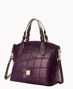 Dooney & Bourke Picnic in the Park|Exotic Leather<Denison Celeste Satchel Plum Wine
