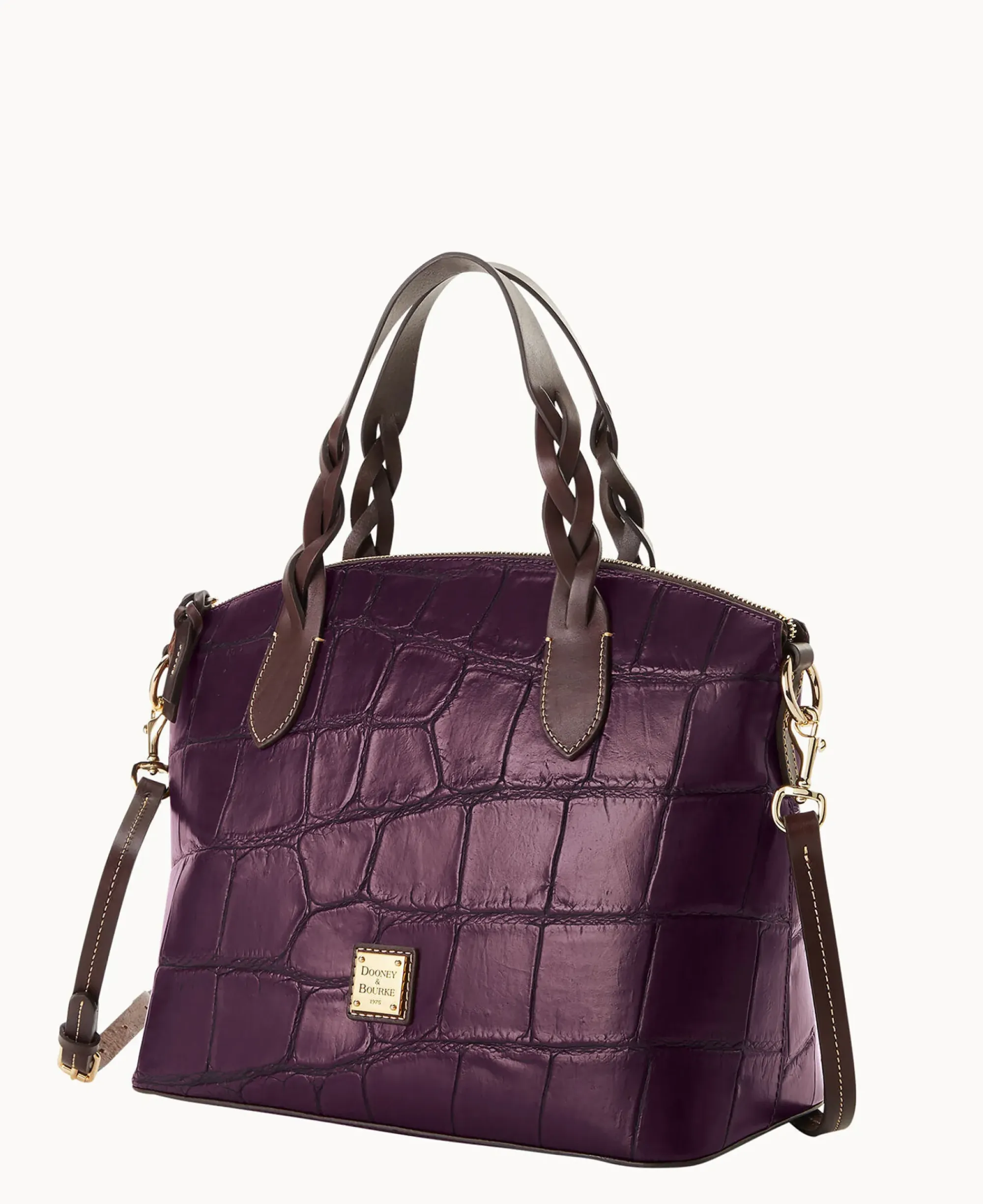 Dooney & Bourke Picnic in the Park|Exotic Leather<Denison Celeste Satchel Plum Wine