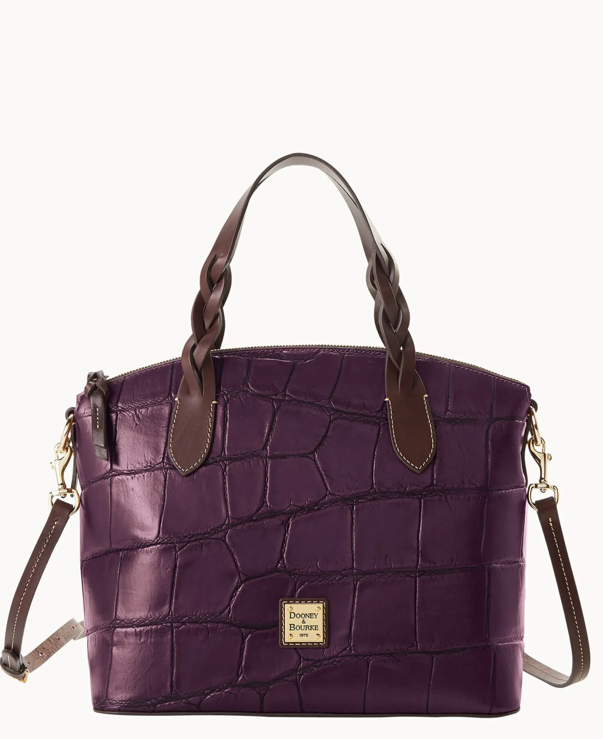 Dooney & Bourke Picnic in the Park|Exotic Leather<Denison Celeste Satchel Plum Wine