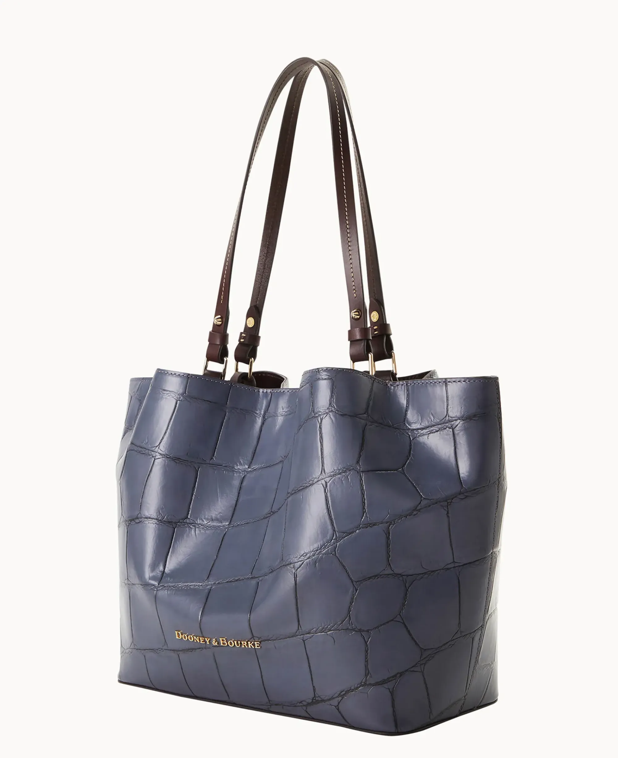 Dooney & Bourke Picnic in the Park|Exotic Leather<Denison Flynn Steel Blue