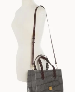 Dooney & Bourke Picnic in the Park|Exotic Leather<Denison Gia Satchel Smoke Grey