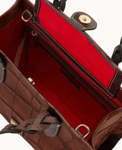 Dooney & Bourke Picnic in the Park|Exotic Leather<Denison Gia Satchel Cognac