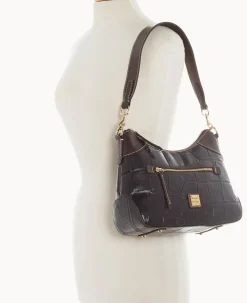 Dooney & Bourke Picnic in the Park|Exotic Leather<Denison Hobo Espresso