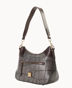 Dooney & Bourke Picnic in the Park|Exotic Leather<Denison Hobo Smoke Grey