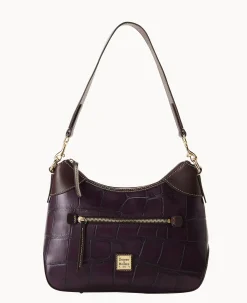Dooney & Bourke Picnic in the Park|Exotic Leather<Denison Hobo Plum Wine
