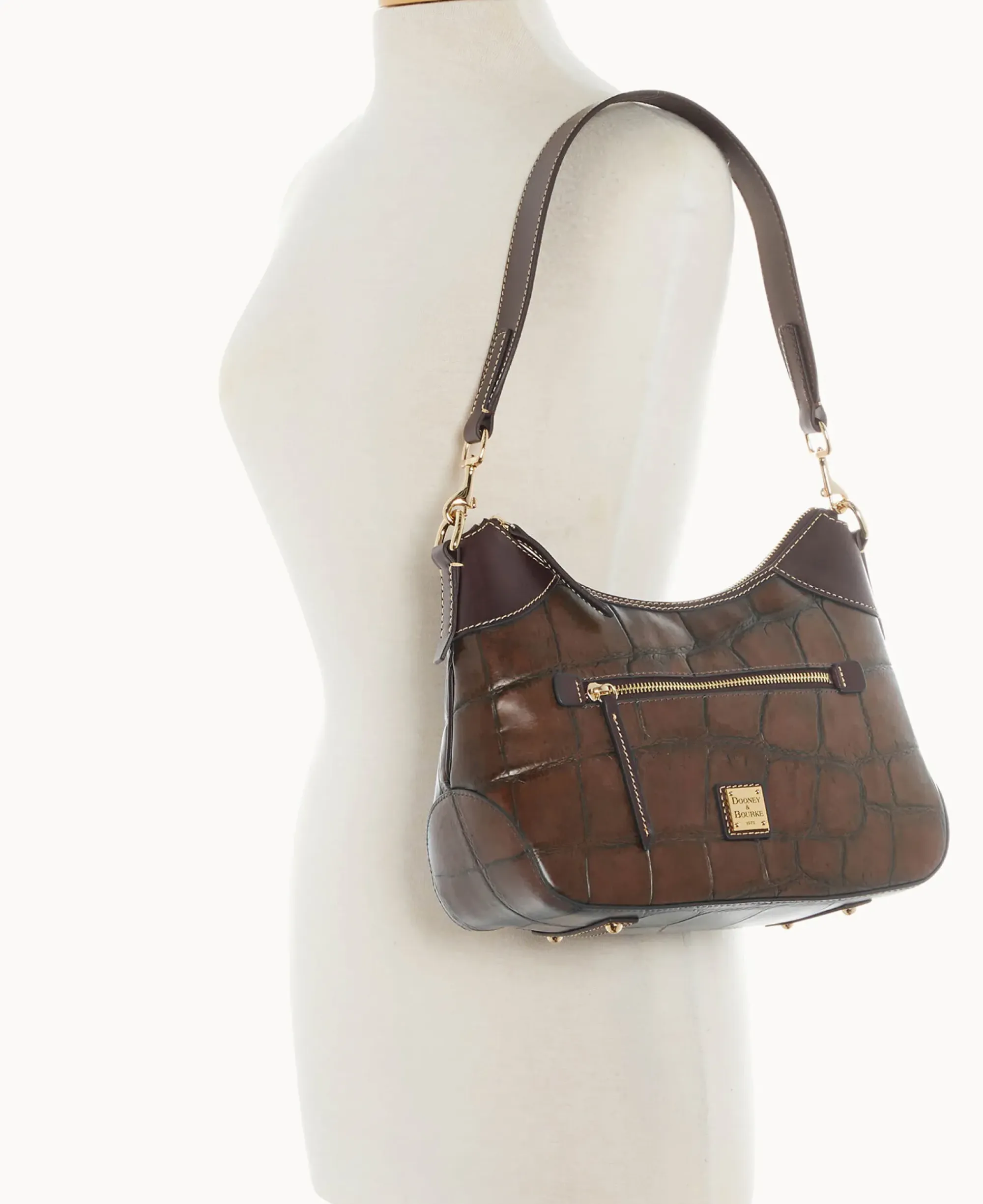 Dooney & Bourke Picnic in the Park|Exotic Leather<Denison Hobo Cognac