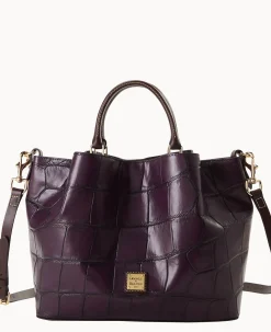 Dooney & Bourke Picnic in the Park|Exotic Leather<Denison Large Barlow Plum Wine