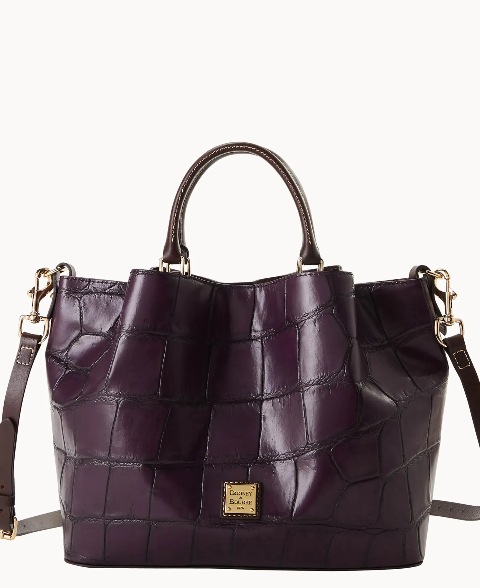 Dooney & Bourke Picnic in the Park|Exotic Leather<Denison Large Barlow Plum Wine