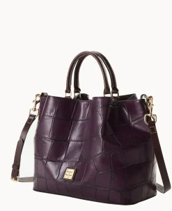 Dooney & Bourke Picnic in the Park|Exotic Leather<Denison Large Barlow Plum Wine