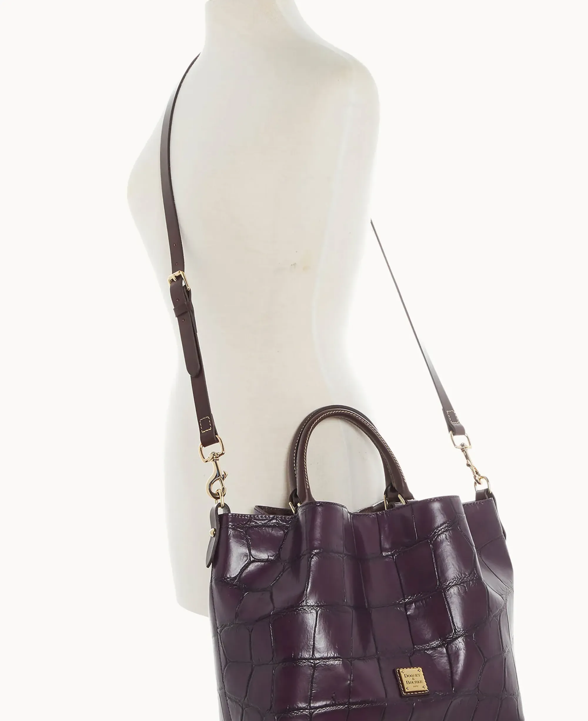 Dooney & Bourke Picnic in the Park|Exotic Leather<Denison Large Barlow Plum Wine