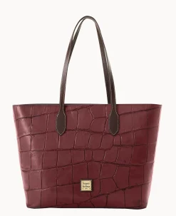 Dooney & Bourke Picnic in the Park|Exotic Leather<Denison Large Tote Bordeaux