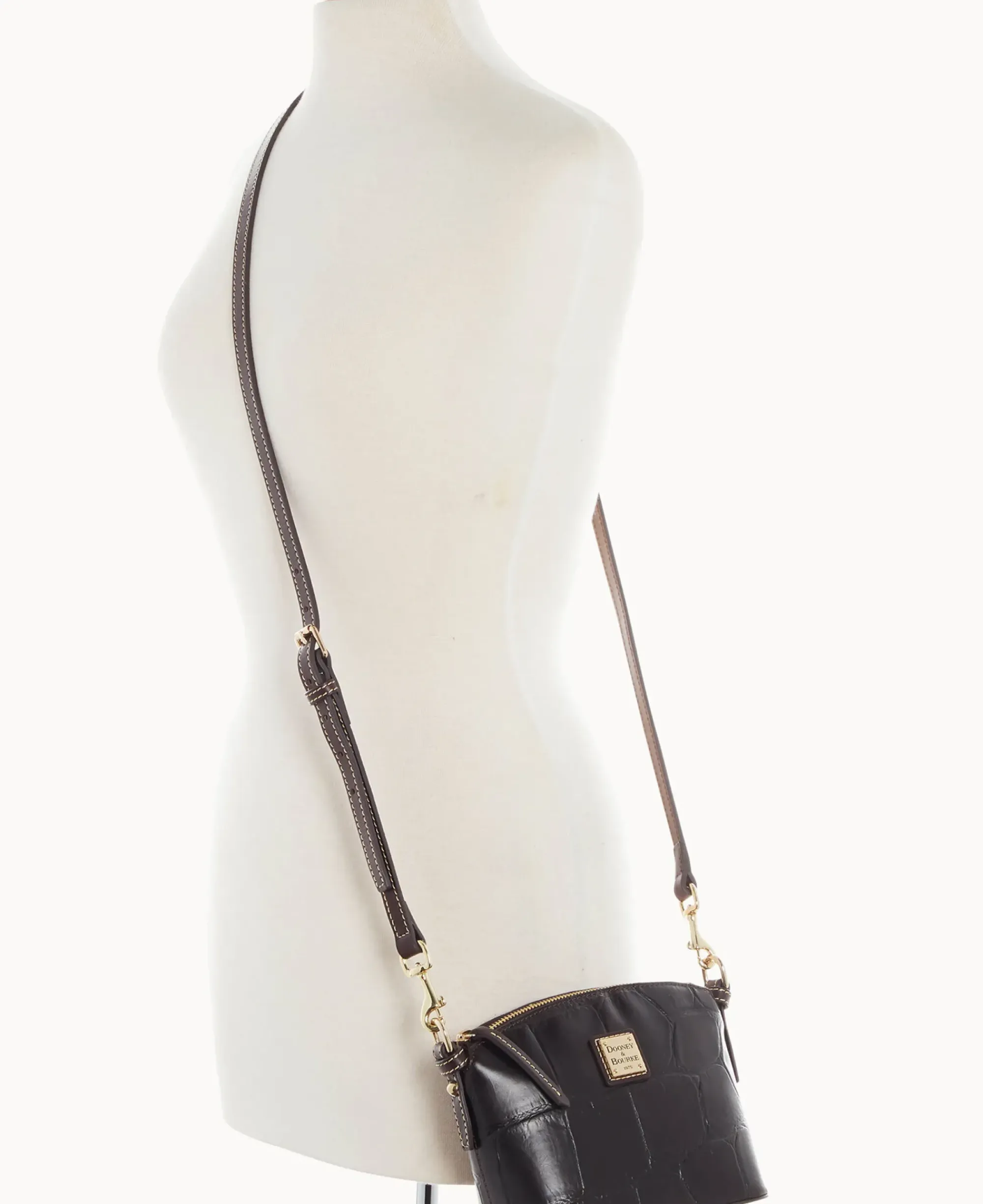 Dooney & Bourke Exotic Leather|Mini Bags<Denison Mini Domed Crossbody Espresso