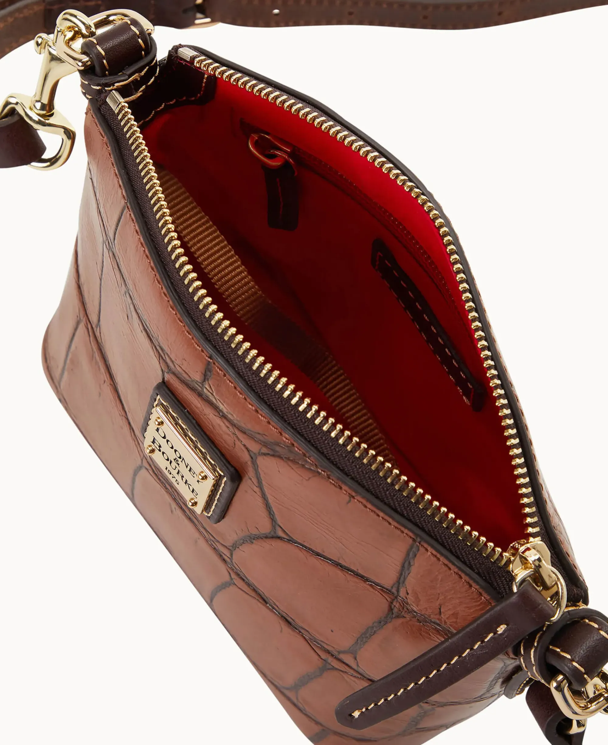 Dooney & Bourke Exotic Leather|Mini Bags<Denison Mini Domed Crossbody Cognac