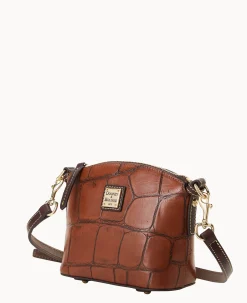 Dooney & Bourke Exotic Leather|Mini Bags<Denison Mini Domed Crossbody Cognac