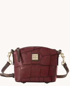 Dooney & Bourke Exotic Leather|Mini Bags<Denison Mini Domed Crossbody Bordeaux