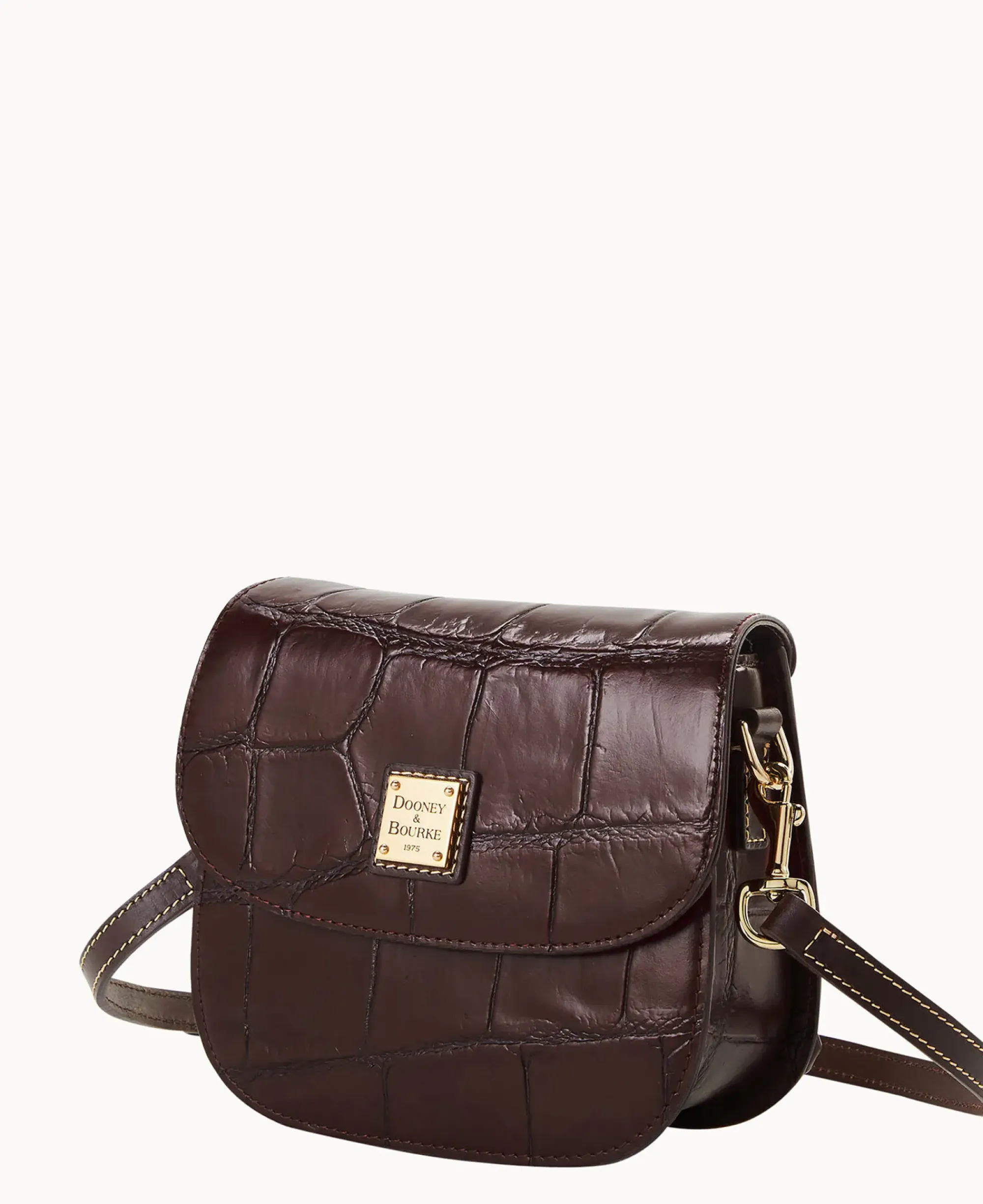 Dooney & Bourke Exotic Leather|Mini Bags<Denison Saddle Bag Espresso