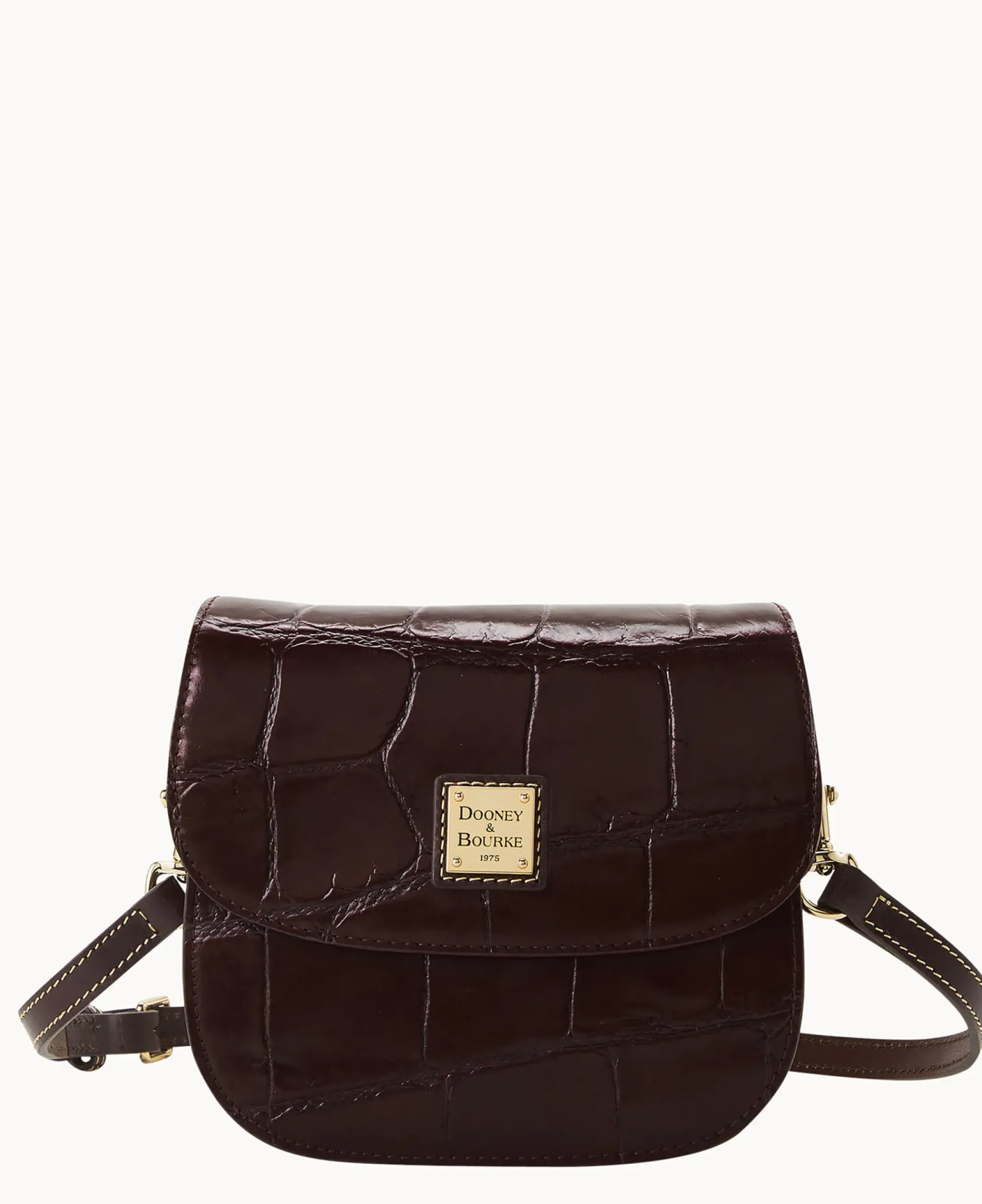 Dooney & Bourke Exotic Leather|Mini Bags<Denison Saddle Bag Espresso