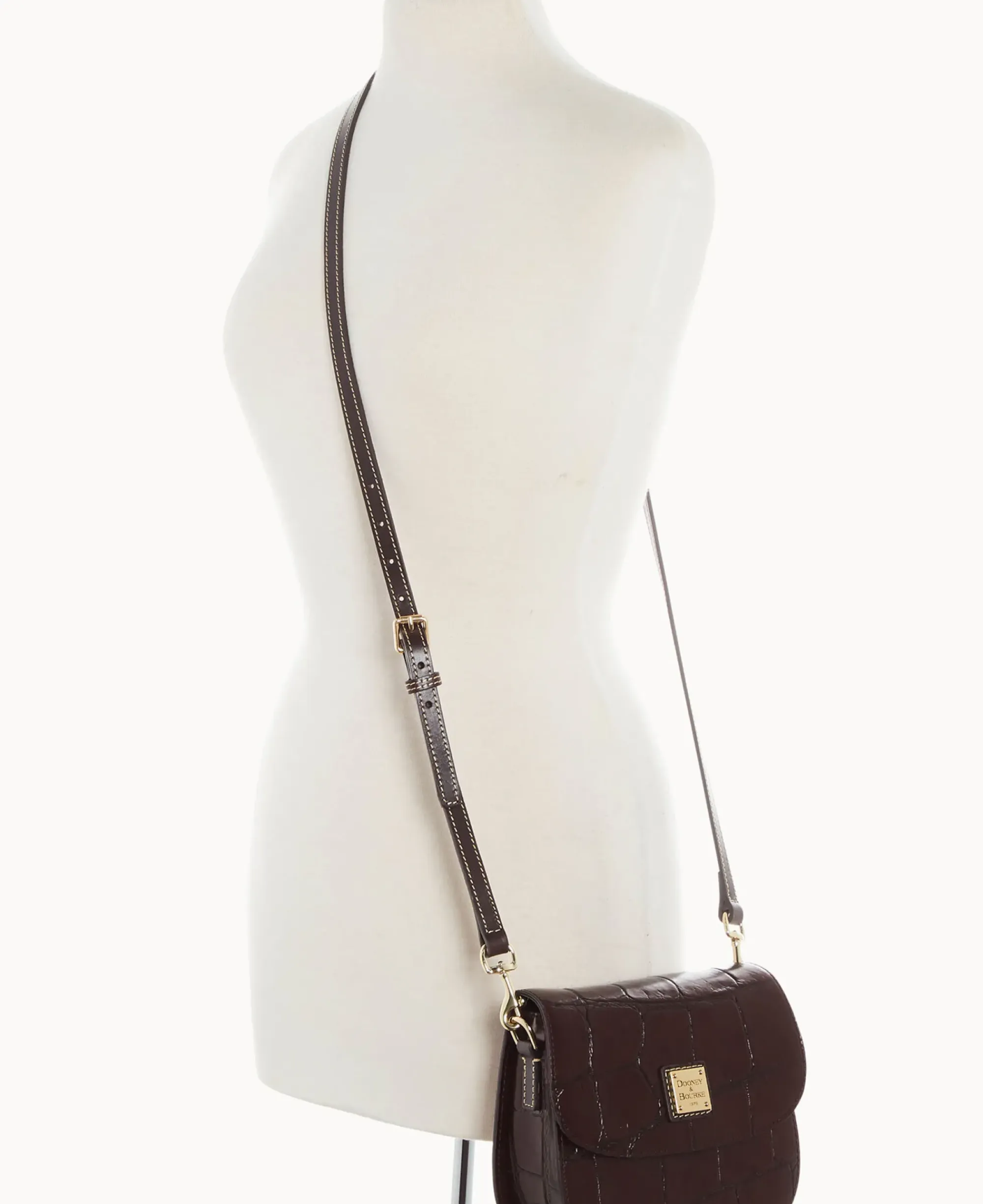 Dooney & Bourke Exotic Leather|Mini Bags<Denison Saddle Bag Espresso
