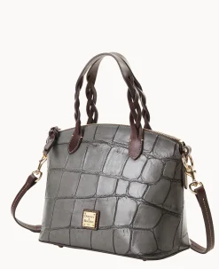 Dooney & Bourke Picnic in the Park|Exotic Leather<Denison Small Heidi Satchel Smoke Grey