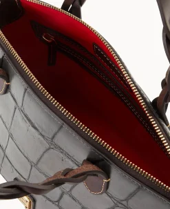 Dooney & Bourke Picnic in the Park|Exotic Leather<Denison Small Heidi Satchel Smoke Grey