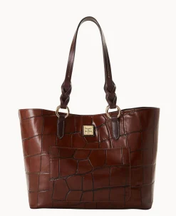 Dooney & Bourke Picnic in the Park|Exotic Leather<Denison Tammy Tote Cognac