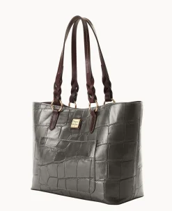 Dooney & Bourke Picnic in the Park|Exotic Leather<Denison Tammy Tote Smoke Grey