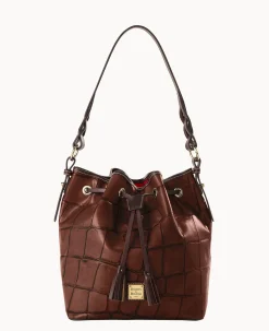 Dooney & Bourke Exotic Leather|Shoulder Bags<Denison Tasha Drawstring Cognac
