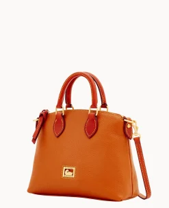 Dooney & Bourke Pebbled Leather|Mini Bags<Dillen Crossbody Satchel Caramel
