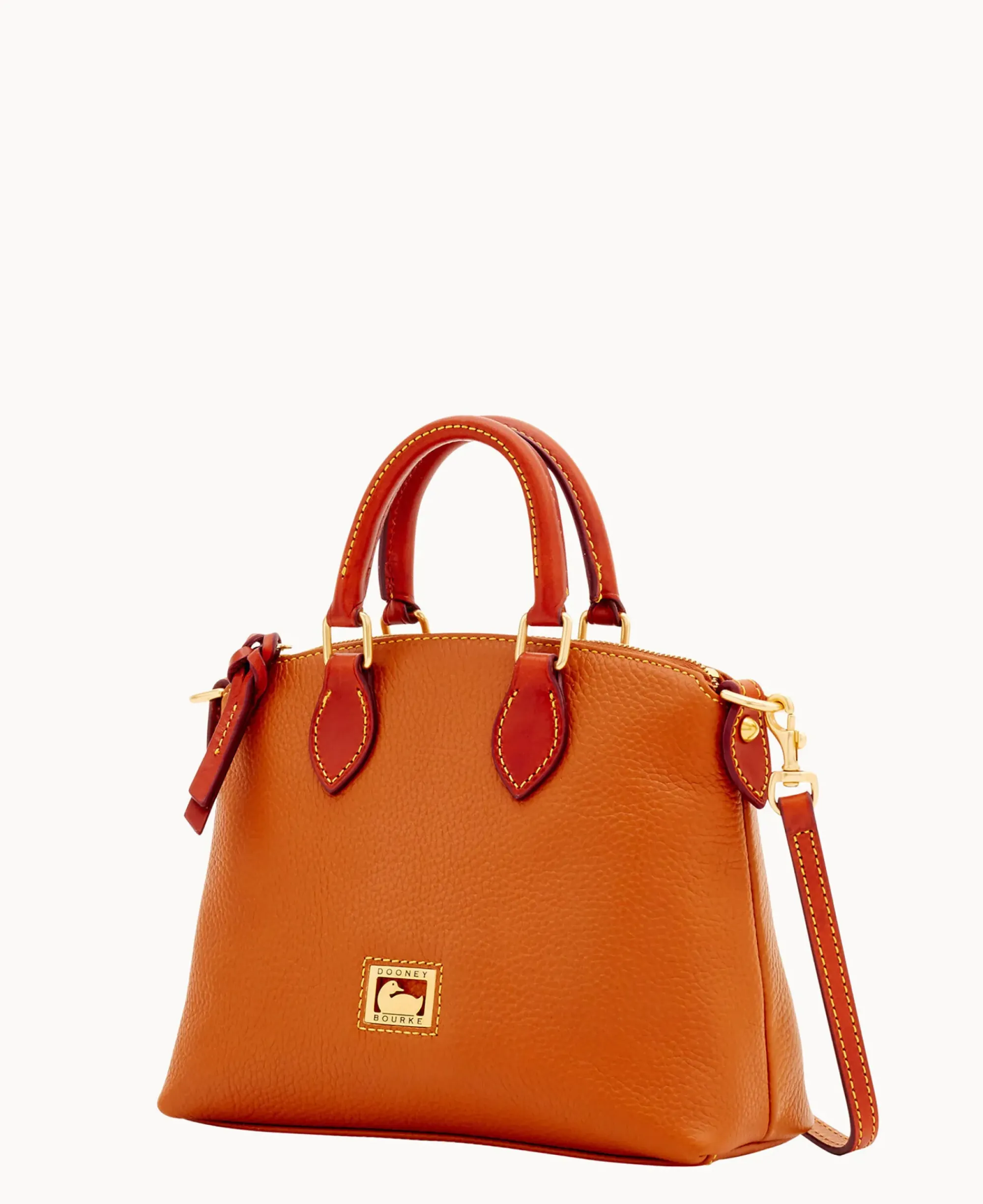 Dooney & Bourke Pebbled Leather|Mini Bags<Dillen Crossbody Satchel Caramel