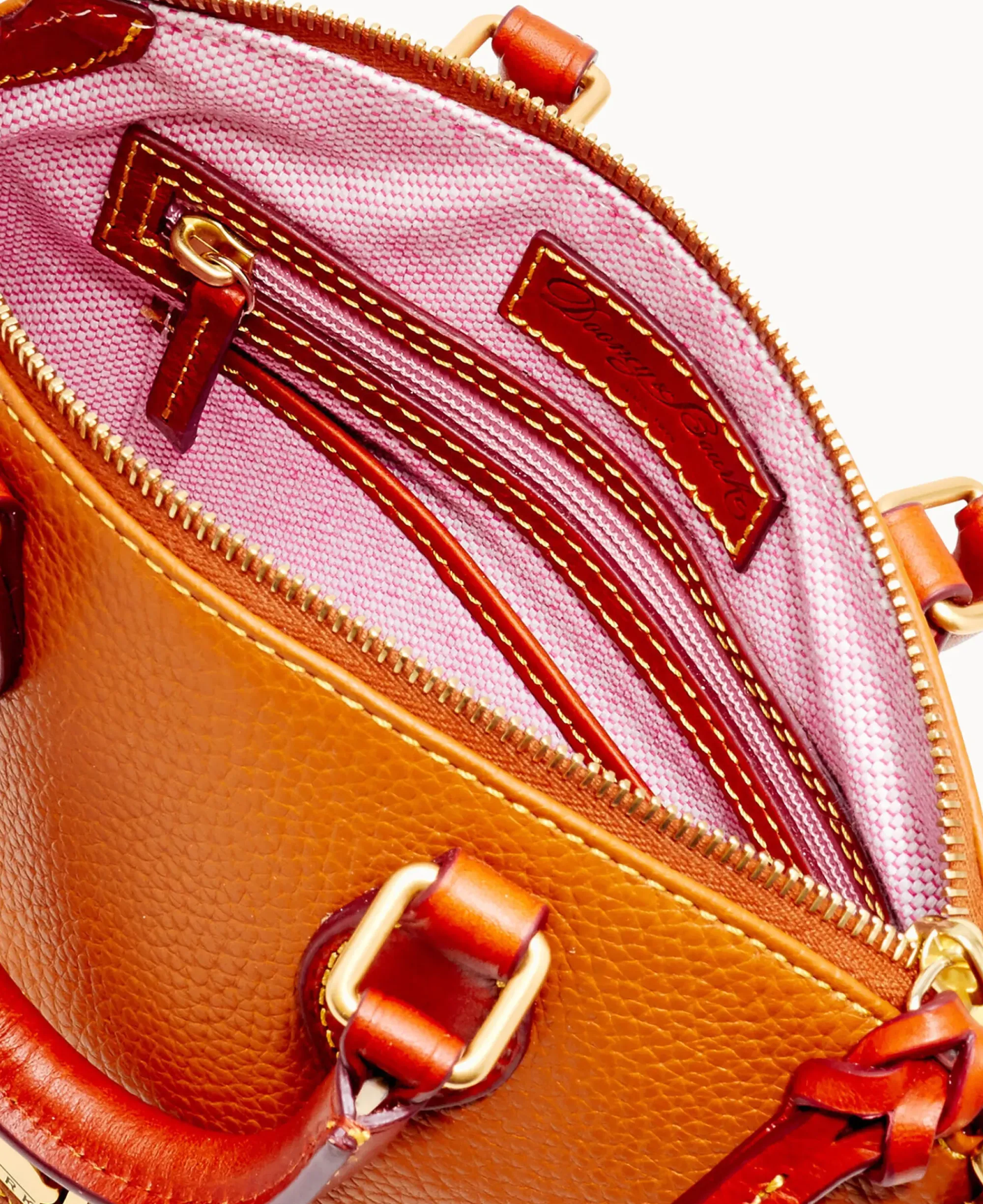 Dooney & Bourke Pebbled Leather|Mini Bags<Dillen Crossbody Satchel Caramel