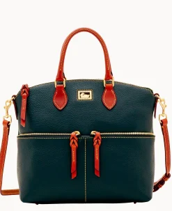 Dooney & Bourke Pebbled Leather|Shoulder Bags<Dillen Double Pocket Satchel Black