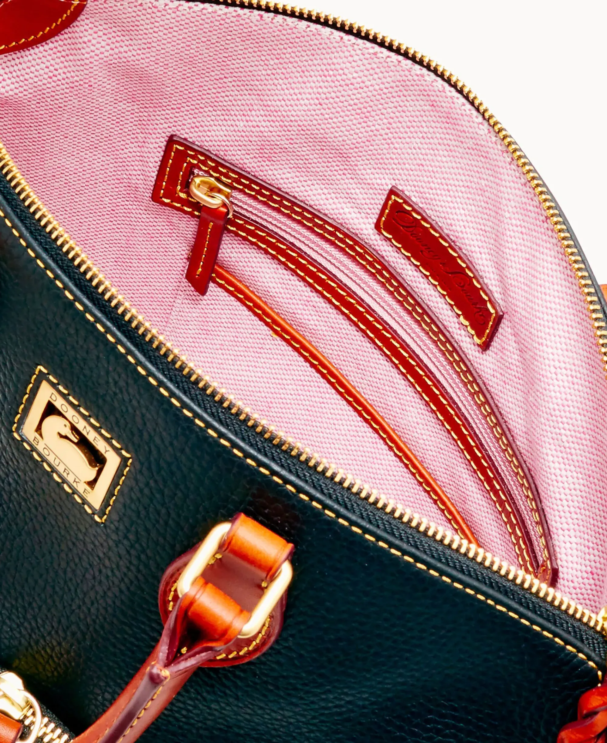 Dooney & Bourke Pebbled Leather|Shoulder Bags<Dillen Double Pocket Satchel Black