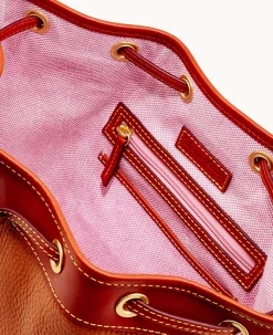 Dooney & Bourke Pebbled Leather|Shoulder Bags<Dillen Drawstring Caramel