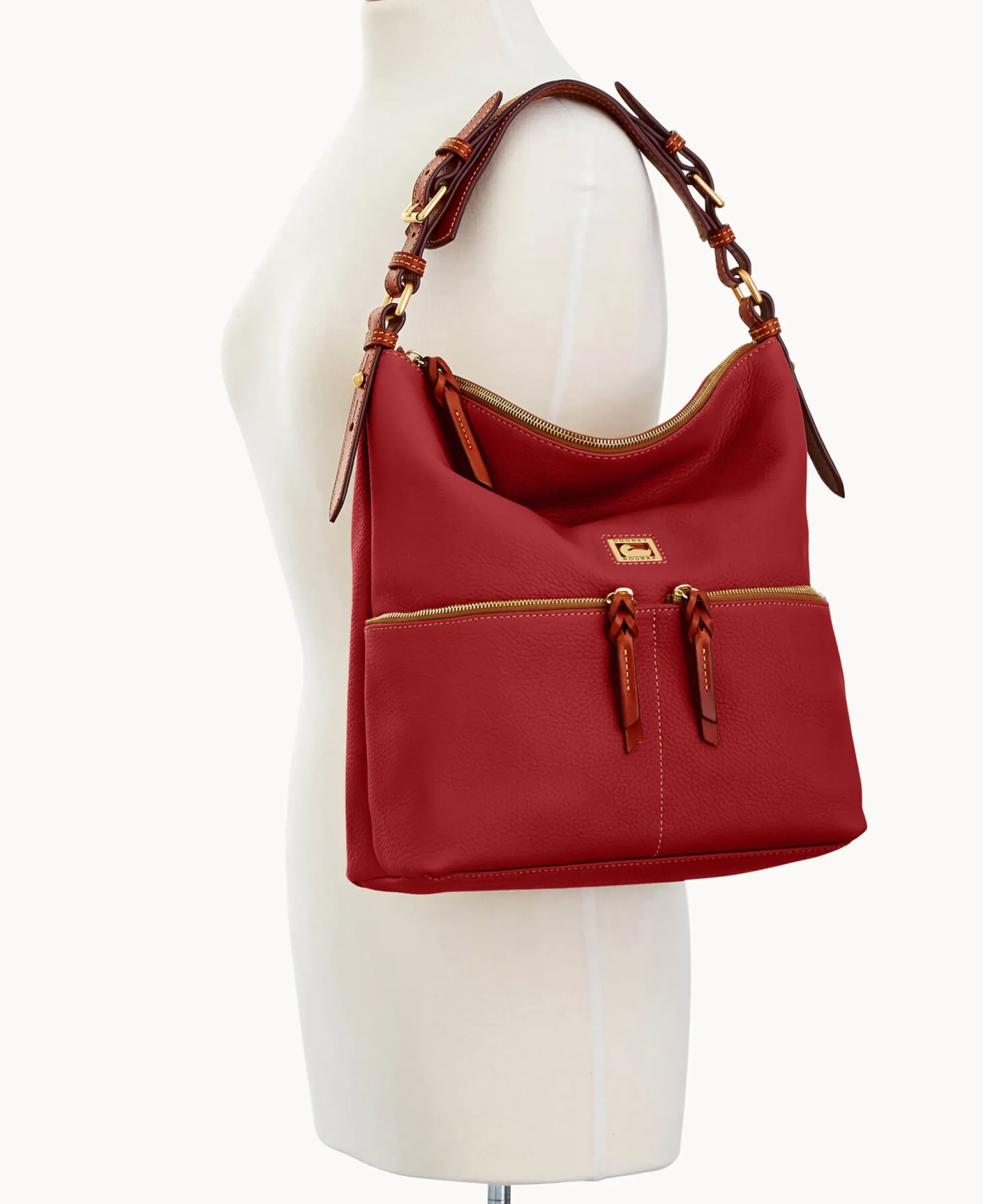 Dooney & Bourke Ready For the Getaway|Pebbled Leather<Dillen Medium Pocket Sac Red