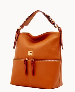 Dooney & Bourke Ready For the Getaway|Pebbled Leather<Dillen Medium Pocket Sac Caramel