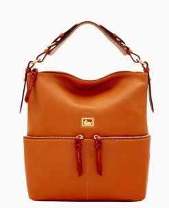 Dooney & Bourke Ready For the Getaway|Pebbled Leather<Dillen Medium Pocket Sac Caramel