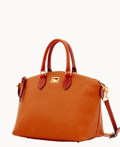 Dooney & Bourke Pebbled Leather|Shoulder Bags<Dillen Satchel Caramel
