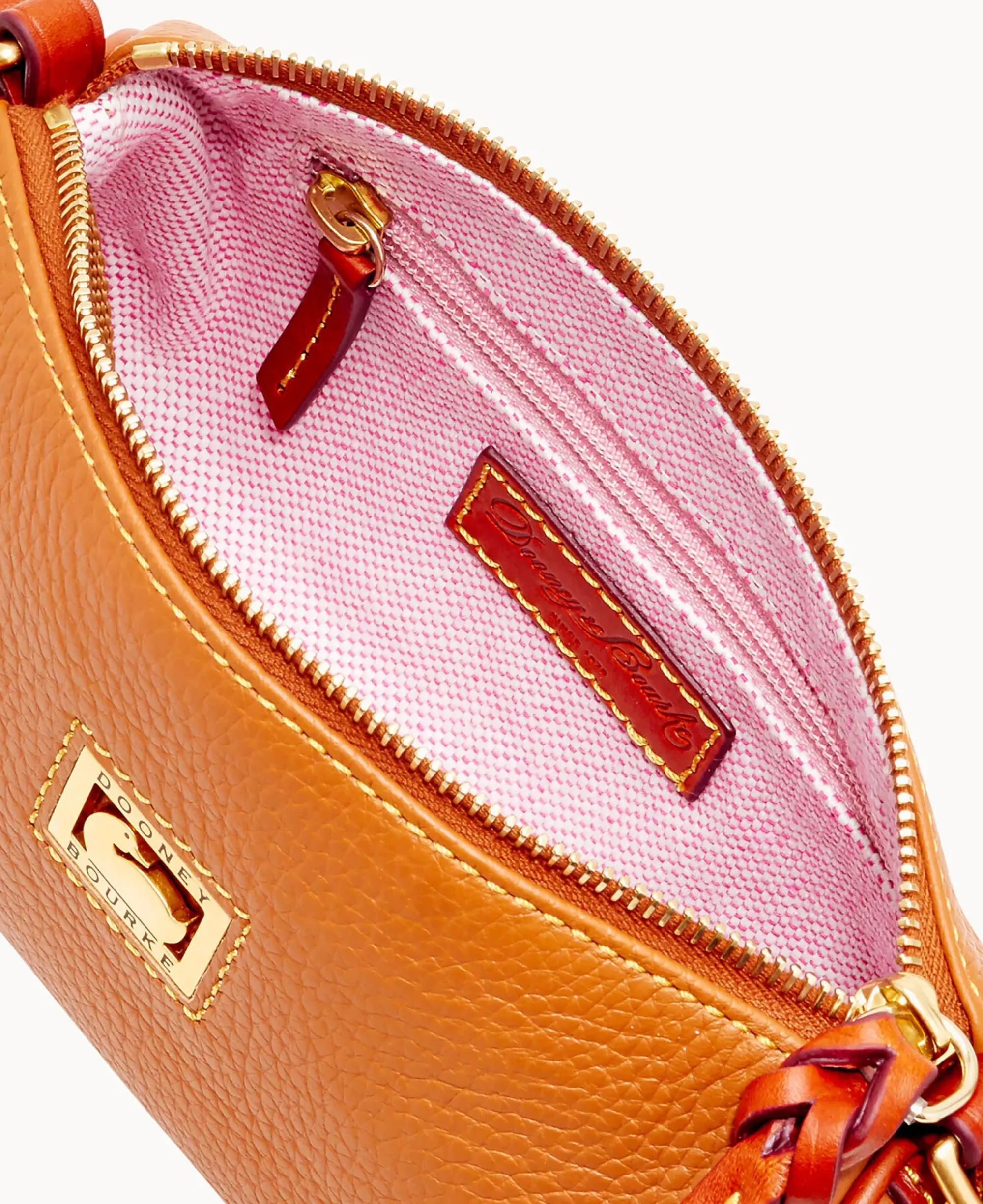 Dooney & Bourke Pebbled Leather|Mini Bags<Dillen Small Barrel Crossbody Caramel