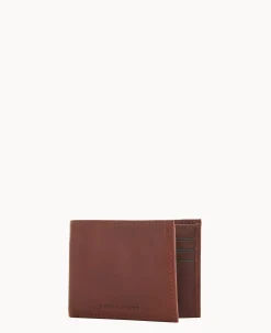 Dooney & Bourke The Florentine Collection|Grab and Go<Florentine Billfold with Train Pass Chestnut