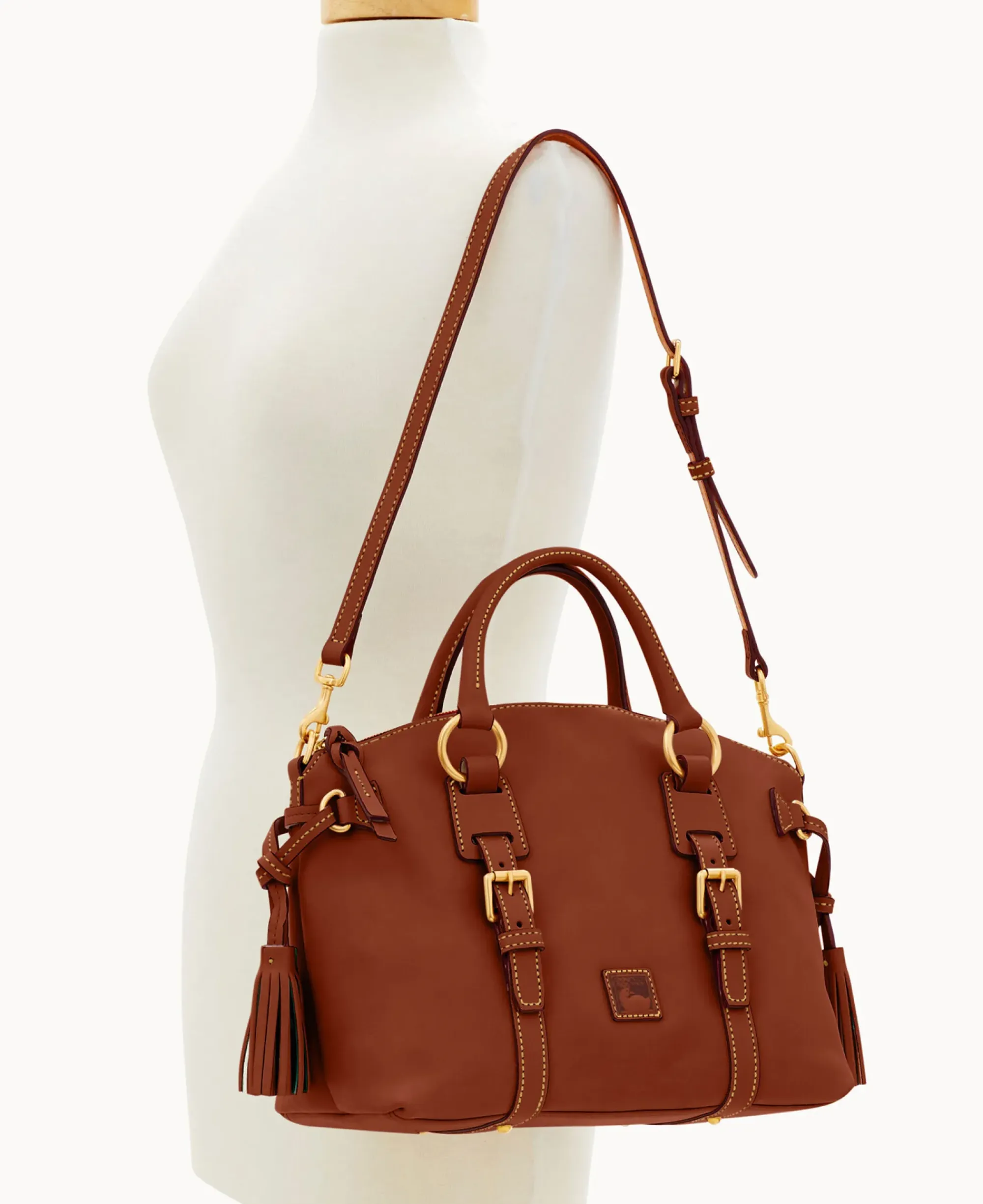 Dooney & Bourke The Florentine Collection|Picnic in the Park<Florentine Bristol Satchel Chestnut