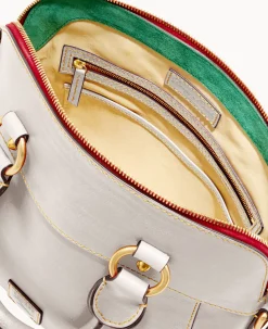 Dooney & Bourke The Florentine Collection|Picnic in the Park<Florentine Cameron Satchel Ecru
