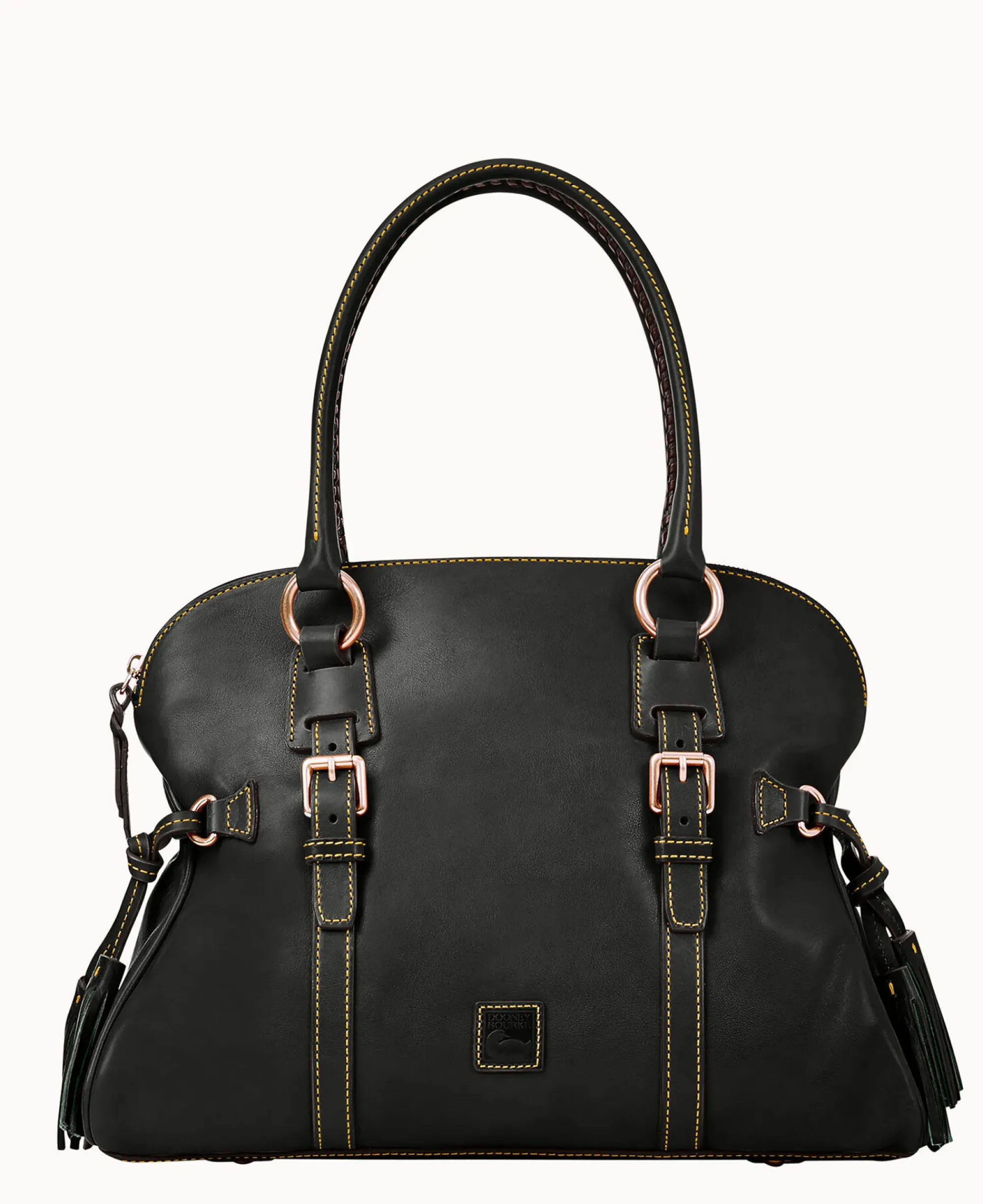 Dooney & Bourke The Florentine Collection|Picnic in the Park<Florentine Domed Buckle Satchel Black Black