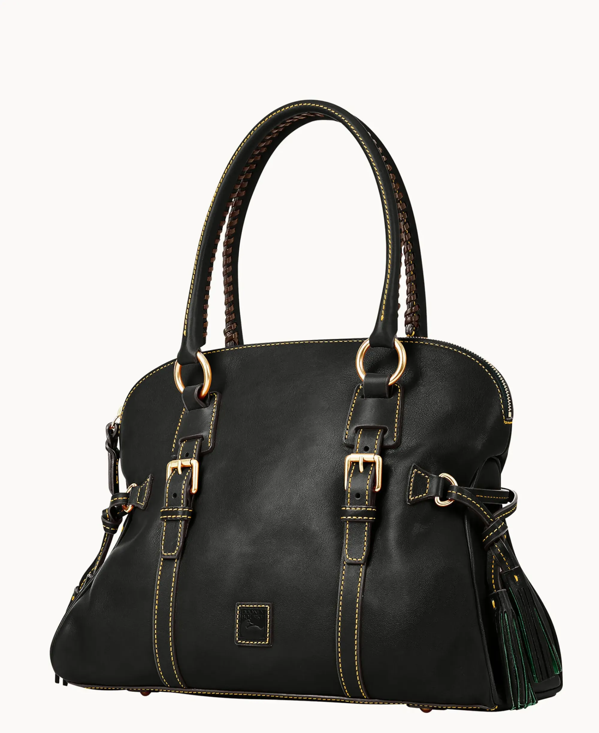 Dooney & Bourke The Florentine Collection|Picnic in the Park<Florentine Domed Buckle Satchel Black Black